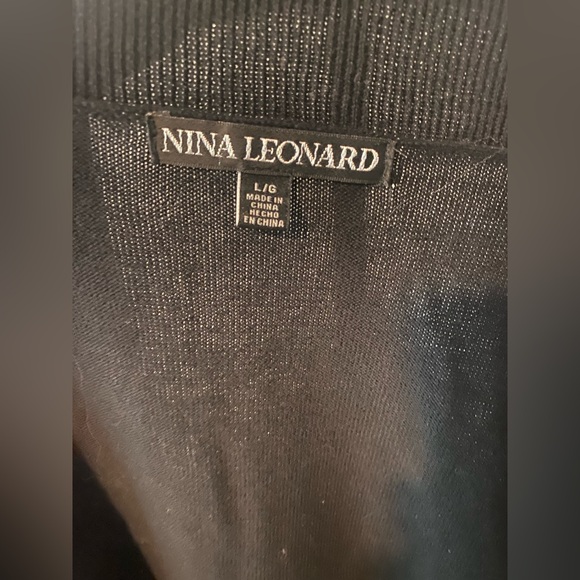 Nina Leonard Black Cardigan Women’s Large - Picture 4 of 4